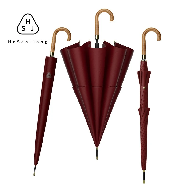 Umbrella With Wooden Handle
